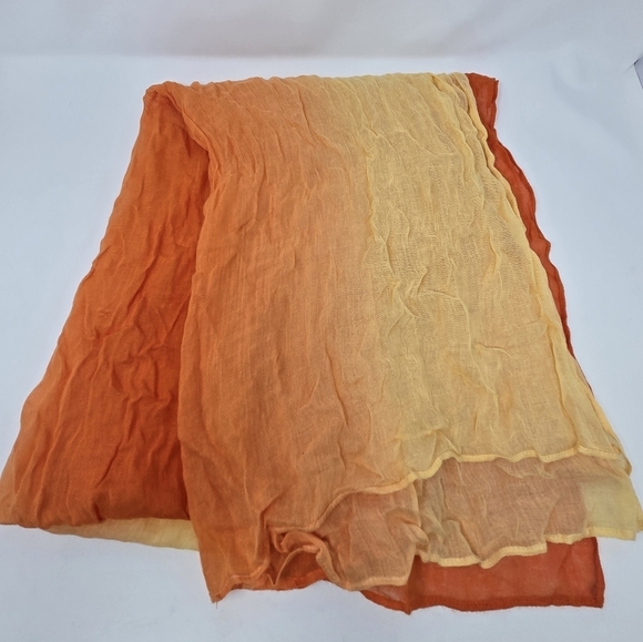 CHARTER CLUB MACYS LIGHTWEIGHT ORANGE OMBRE SCARF SHAWL WRAP WOMEN OS SUMMER - Picture 7 of 11